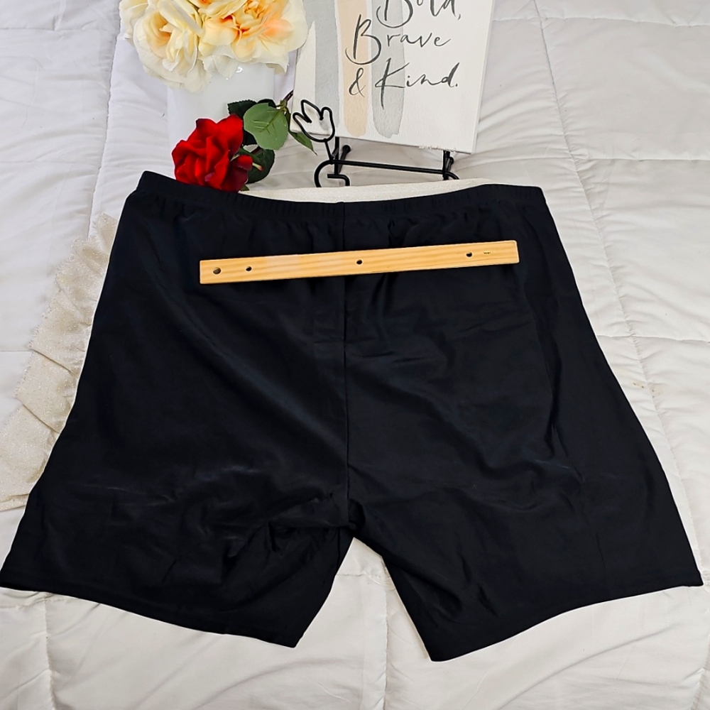 Black Swimsuit Shorts Plus Size Resortwear Beach Shorts elegant wear - Picture 9 of 9